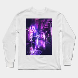 Cyberpunk street neon Long Sleeve T-Shirt